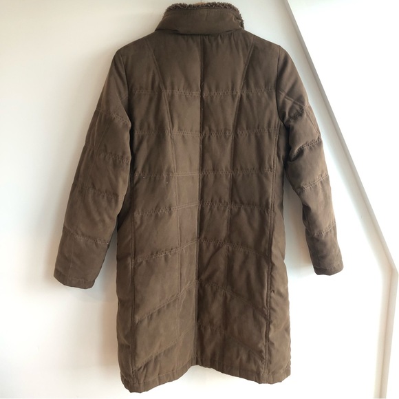 Brown L.L. Bean Long Goose Down Jacket sz M ✨ - Picture 8 of 13